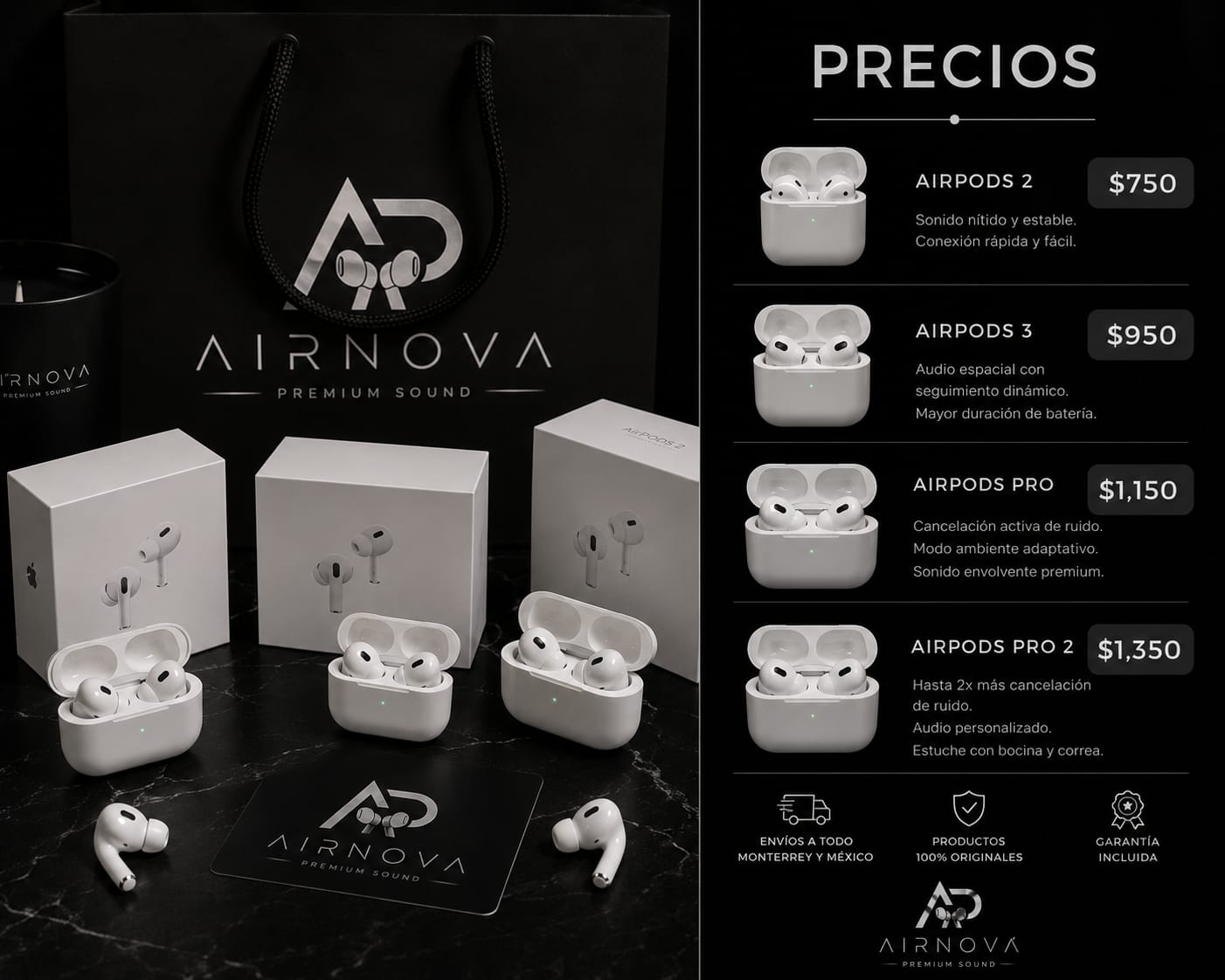 AirNova — Lista de precios